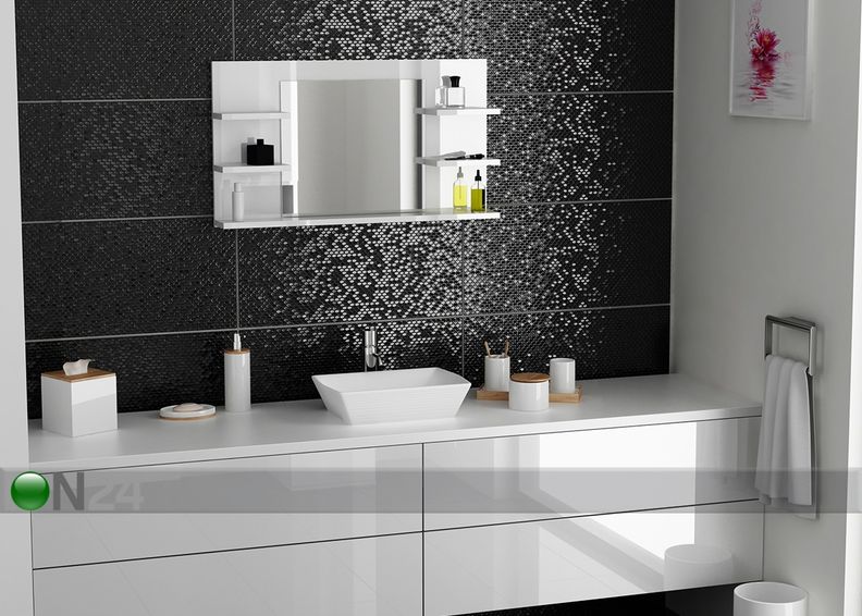 Kylpyhuoneen peili kuvasuurennos