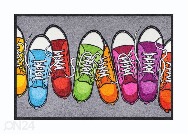 Kynnysmatto Bunte Turnschuhe 50x75 cm kuvasuurennos