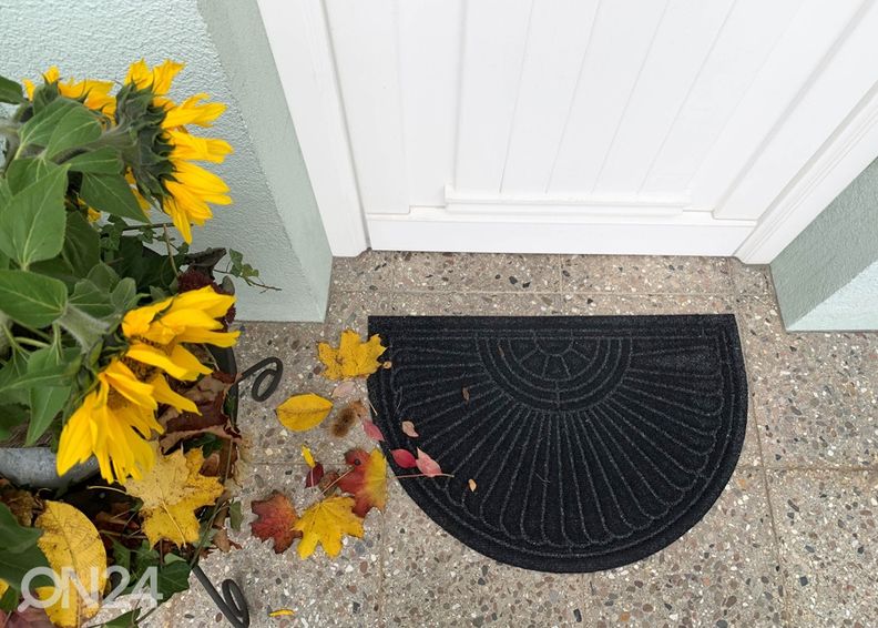 Kynnysmatto Dune Halfmoon dark grey 85x55 cm kuvasuurennos