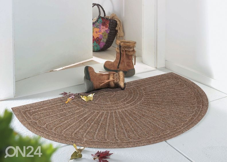 Kynnysmatto Dune Halfmoon taupe 85x55 cm kuvasuurennos