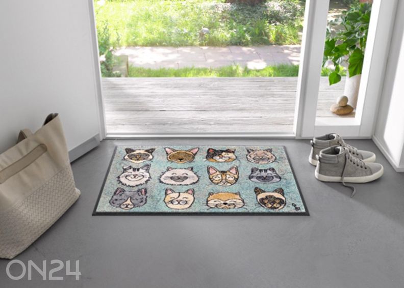 Kynnysmatto Glückskatzen 50x75 cm kuvasuurennos