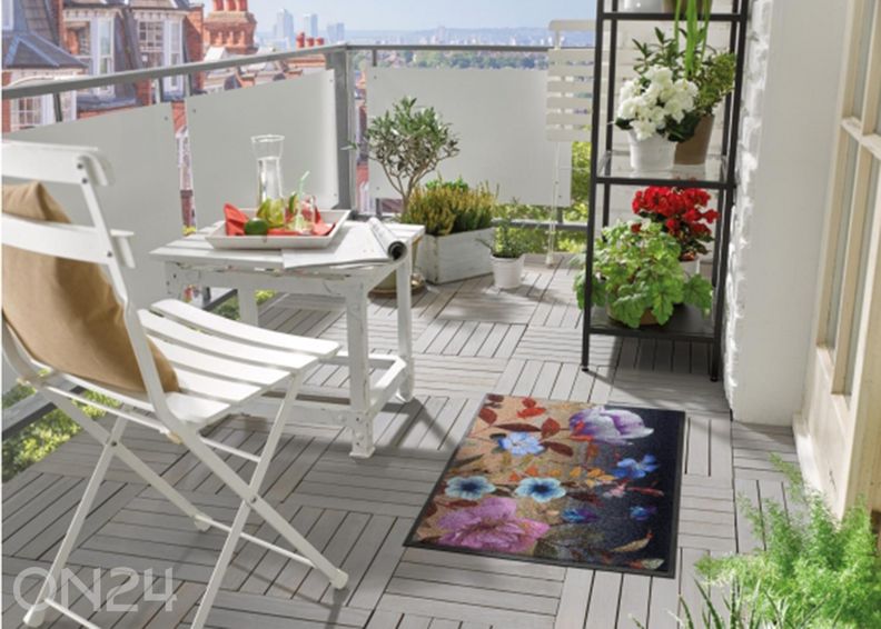 Kynnysmatto Midnight Blooms 50x75 cm kuvasuurennos