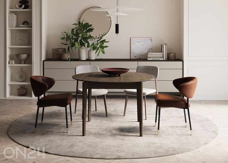 Laajennettava ruokapöytä Plot Ø 90x90/210 cm kuvasuurennos