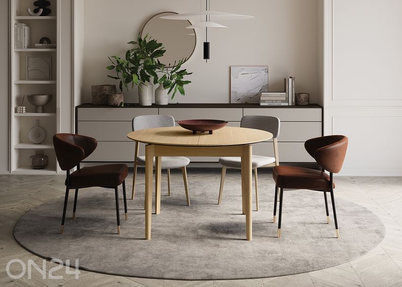 Laajennettava ruokapöytä Plot Ø 90x90/210 cm kuvasuurennos