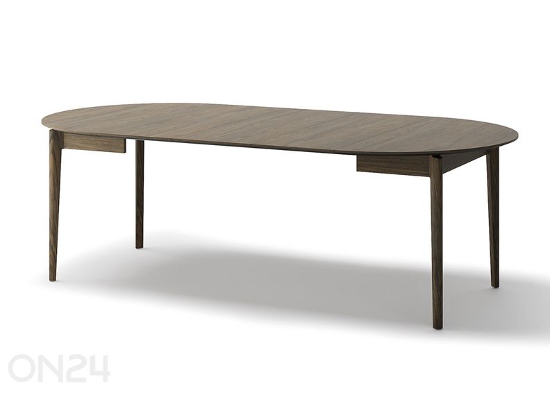 Laajennettava ruokapöytä Plot Ø120x120/240 cm kuvasuurennos