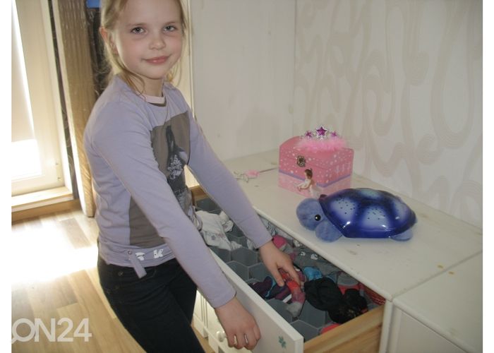 Laatikon järjestäjä, 18-aukkoinen kennostruktuuri kuvasuurennos