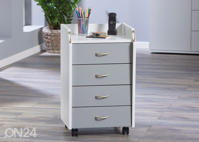 Laatikosto Printi pyörillä kuvasuurennos