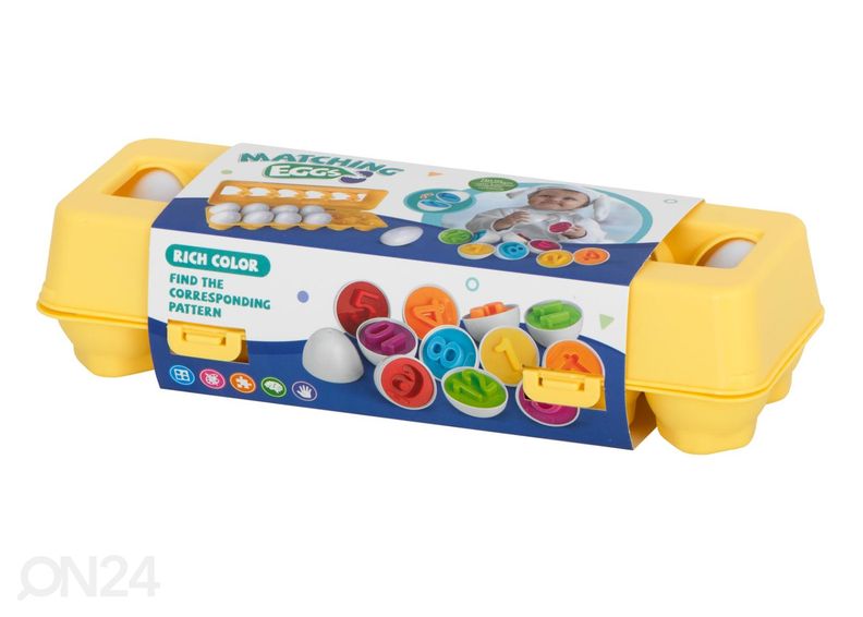 Lajittelupeli numeroituilla munilla 12 kpl kuvasuurennos