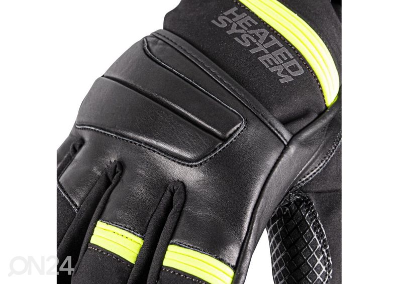 Lämmitettävät hanskat inSPORTline HEAT vihreä vihreä XS kuvasuurennos