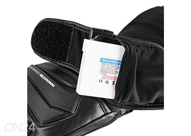 Lämmitettävät hanskat inSPORTline HEATston harmaa koko M kuvasuurennos