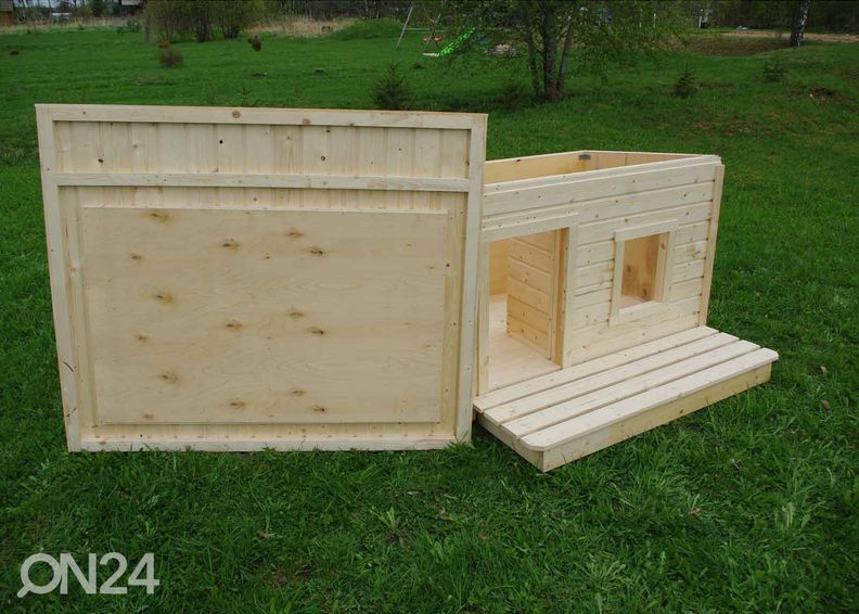 Lämpöeristetty koirankoppi + terassi Lexa kuvasuurennos