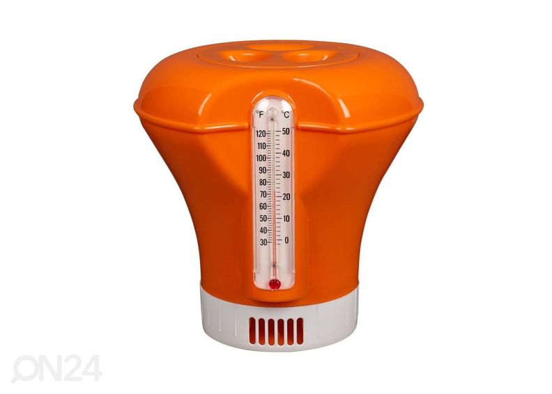 Lämpömittarilla varustettu annostelija klooritableteille kuvasuurennos