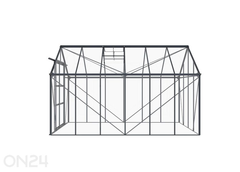 Lasikasvihuone Elegant 8,94 m², harmaa kuvasuurennos