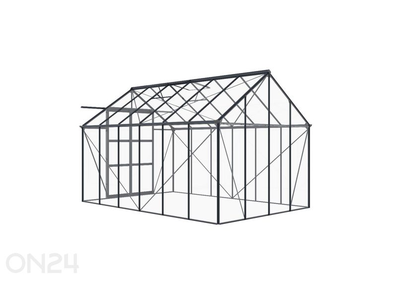 Lasikasvihuone Elegant 8,94 m², harmaa kuvasuurennos