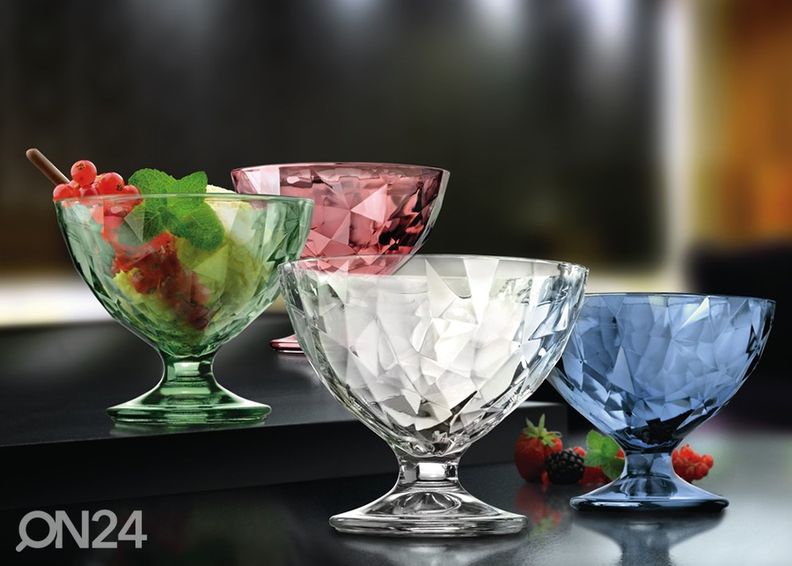 Lasikulho Diamond 360 ml Ø13cm, 3 kpl kuvasuurennos