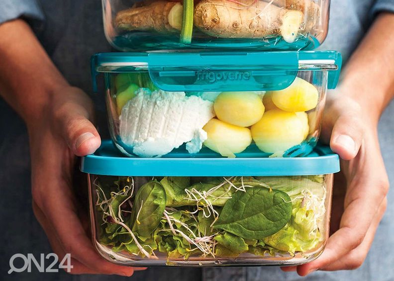 Lasikulho kannella Frigoverre 13x10 cm, 2kpl kuvasuurennos