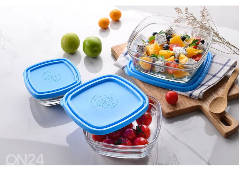 Lasinen säilytysrasia kannella 0,16 L kuvasuurennos