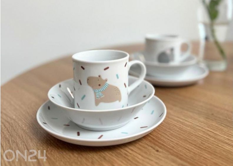 Lasten astiasto Kapybara lemmikkieläin kuvasuurennos