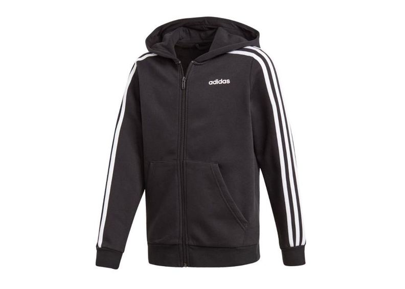 Lasten huppari adidas Essentials 3S Full Zip Hoodie JR DV1823 kuvasuurennos