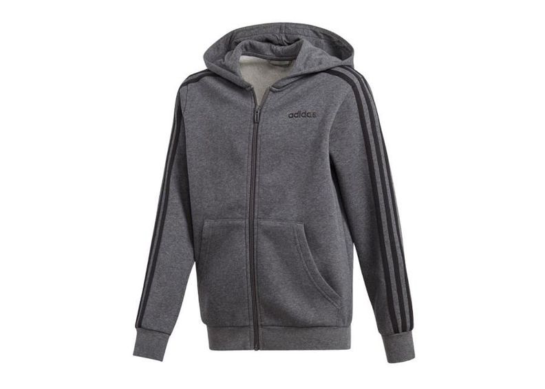Lasten huppari adidas Essentials 3S Full Zip Hoodie JR DX2474 kuvasuurennos