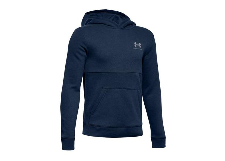 Lasten huppari Under Armour Cotton Fleece Hoody JR 1343678-002 kuvasuurennos