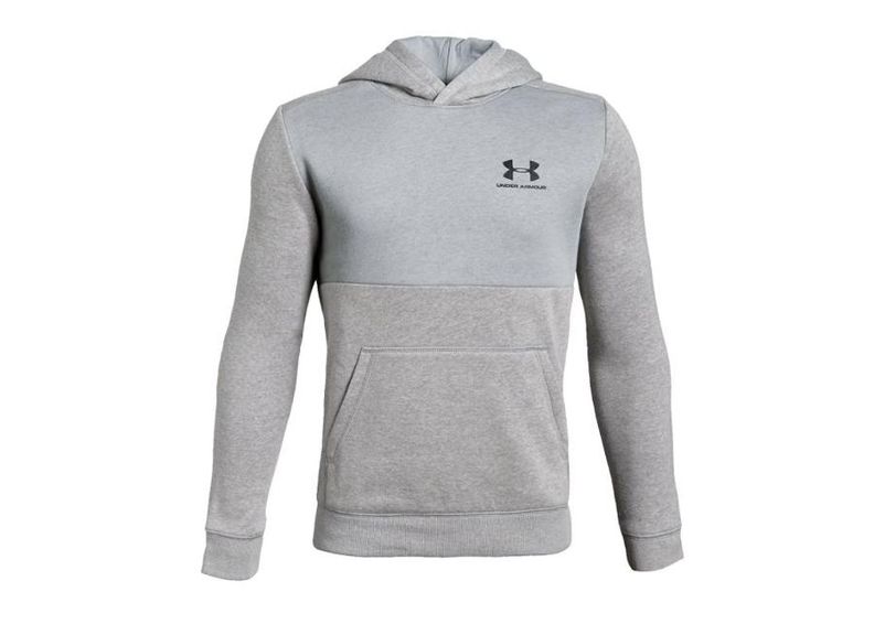 Lasten huppari Under Armour Cotton Fleece Hoody JR 1343678-035 kuvasuurennos