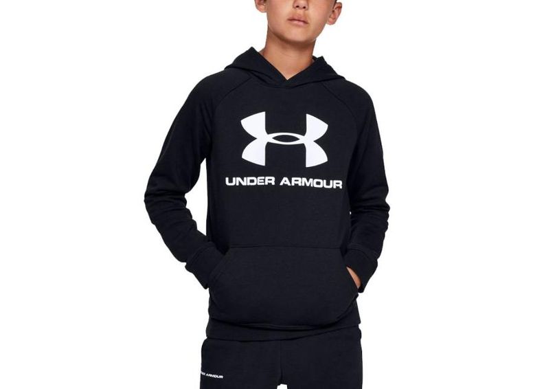 Lasten huppari Under Armour Rival Logo Hoody Jr 1325328-001 kuvasuurennos