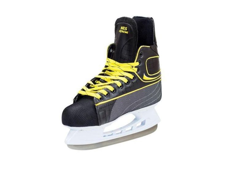 Lasten jääkiekkoluistimet Nils Extreme musta keltainen 38 NH8556 kuvasuurennos