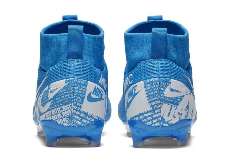 Lasten jalkapallokengät Nike Mercurial Superfly 7 Academy FG/MG JR AT8120 414 siniset kuvasuurennos