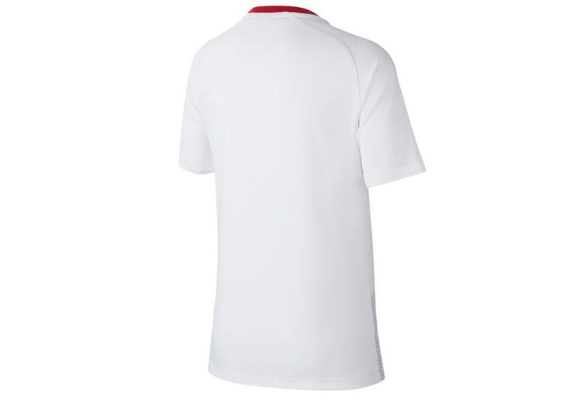 Lasten jalkapallopaita Nike Polska Breathe Football Top Home Jr 894013-100 kuvasuurennos