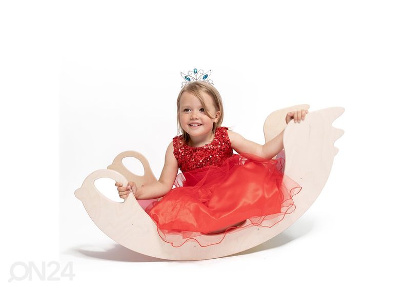 Lasten keinu Lintu Värikäs, luonnonsävyinen laita kuvasuurennos