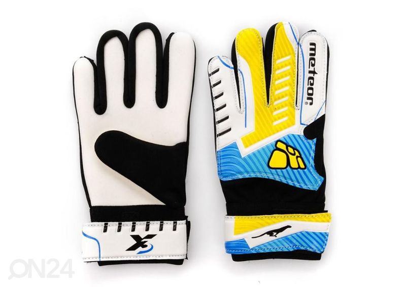 Lasten maalivahdin hanskat Meteor X-3 Junior 03321 kuvasuurennos