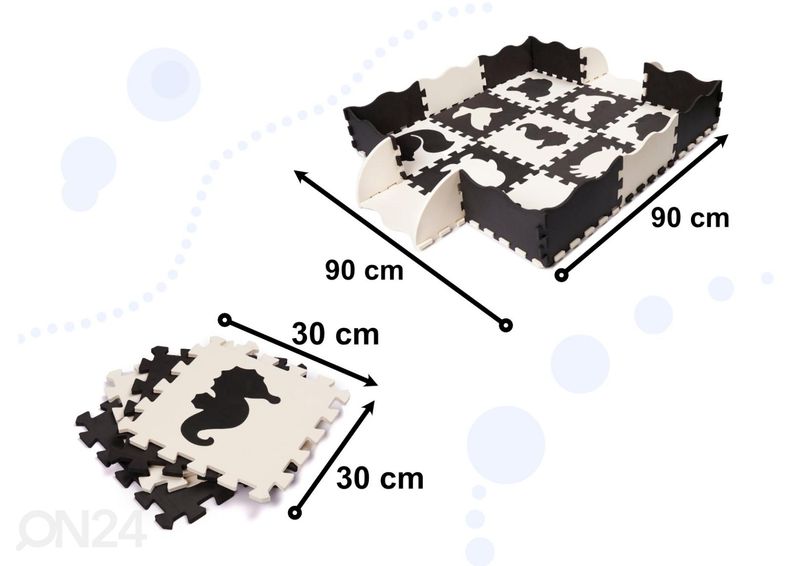 Lasten palapelimatto 25 palaa 114x114 cm kuvasuurennos