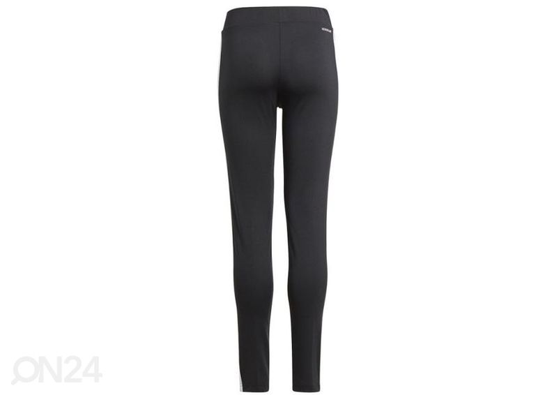 Lasten pitkät treenileggingsit Adidas D2M 3 Stripes Tight kuvasuurennos