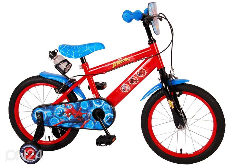 Lasten polkupyörä 16" Spiderman 2-käsijarrua kuvasuurennos