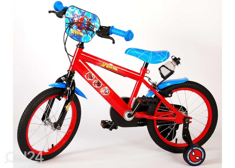 Lasten polkupyörä 16" Spiderman 2-käsijarrua kuvasuurennos