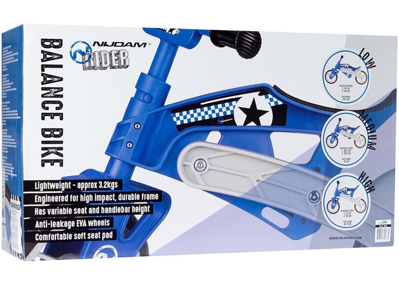 Lasten potkupyörä N-Rider Nijdam säädettävä kuvasuurennos