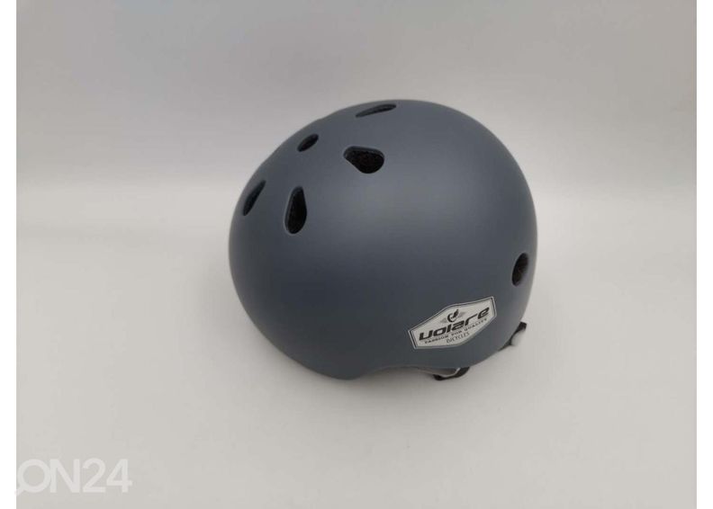 Lasten pyöräilykypärä harmaa 51-55 cm kuvasuurennos