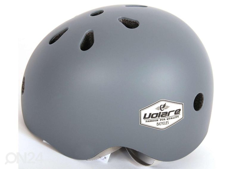 Lasten pyöräilykypärä harmaa 51-55 cm kuvasuurennos