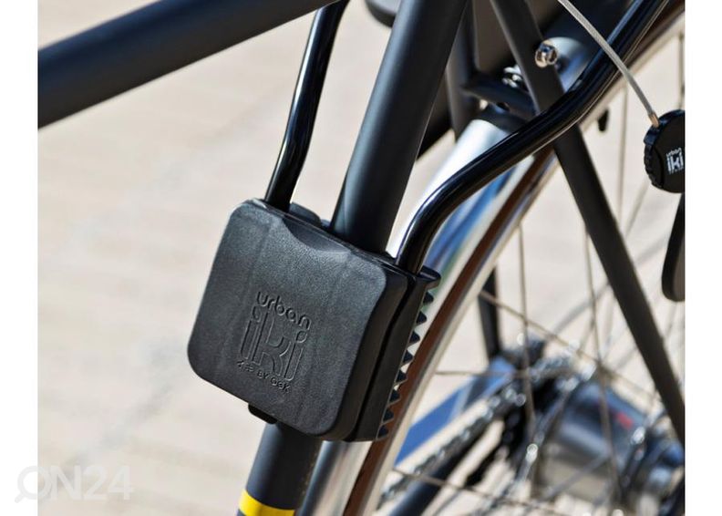 Lasten pyöränistuin Urban Iki Iki Bincho Black runkokiinnitys kuvasuurennos