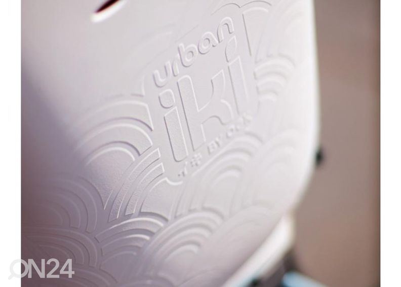 Lasten pyöränistuin Urban Iki Sakura Pink + Shinju White runkokiinnitys kuvasuurennos