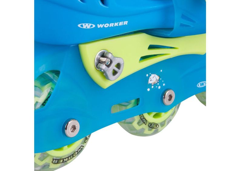 Lasten säädettävät rullaluistimet LED-valoilla WORKER Trigo Skate WORKER kuvasuurennos