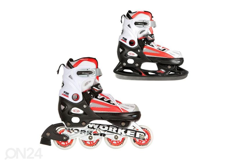 Lasten säädettävät rullaluistimet / luistimet Nolan 2in1 WORKER kuvasuurennos
