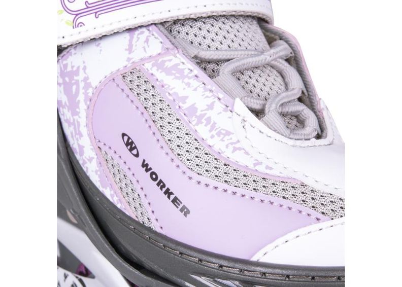 Lasten säädettävät rullaluistimet vilkkuvilla valoilla WORKER Perleta kuvasuurennos