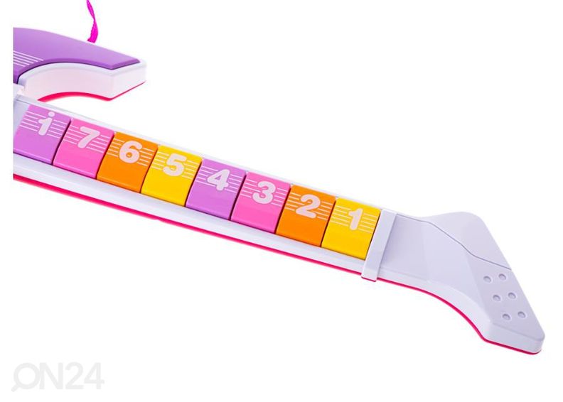 Lasten sähkökitara mikrofonilla liila kuvasuurennos