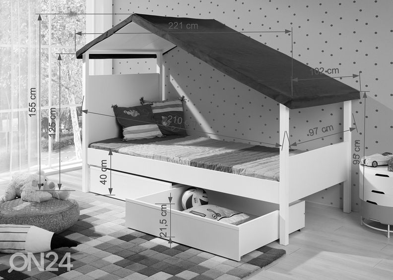 Lasten sänky 80x180 cm kuvasuurennos