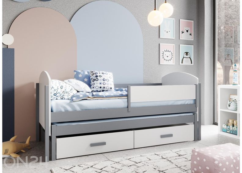 Lasten sänky vetopatjalla, patjat 80x180 cm kuvasuurennos