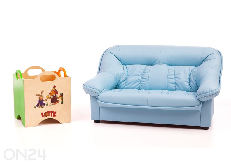 Lasten sohva Mini Spencer + lelulaatikko Lotte kuvasuurennos