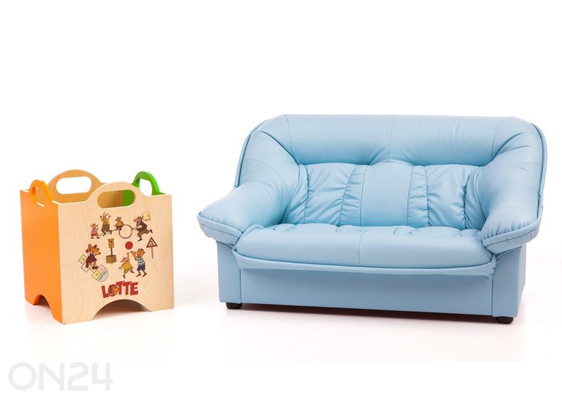 Lasten sohva Mini Spencer + lelulaatikko Lotte kuvasuurennos