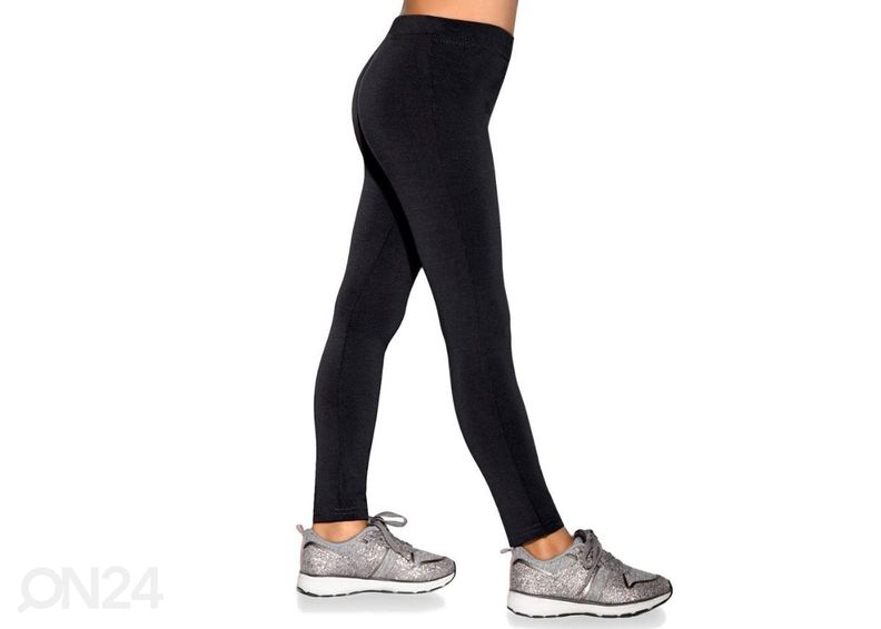 Lasten treenileggingsit BAS BLEU Mimi, grafiitti, koko 116-122 cm kuvasuurennos